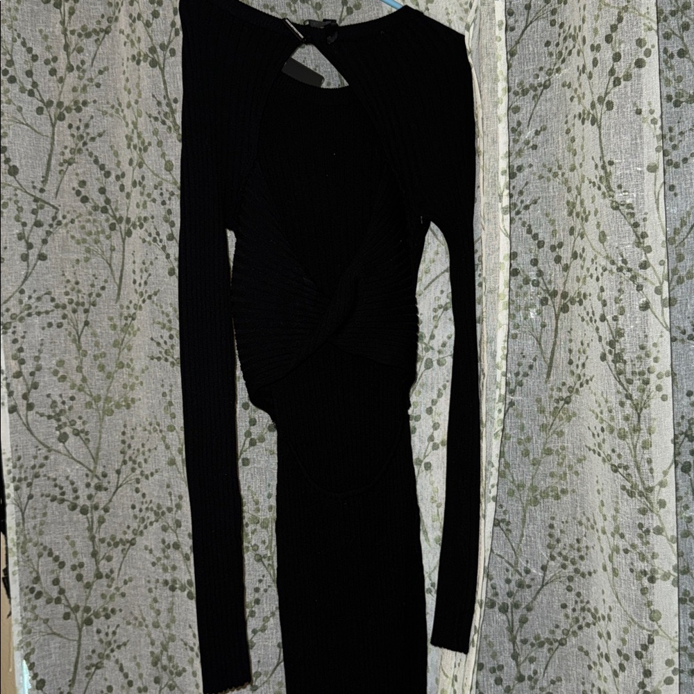 Hera Collection Ribbed Black Top - Picture 3 of 3